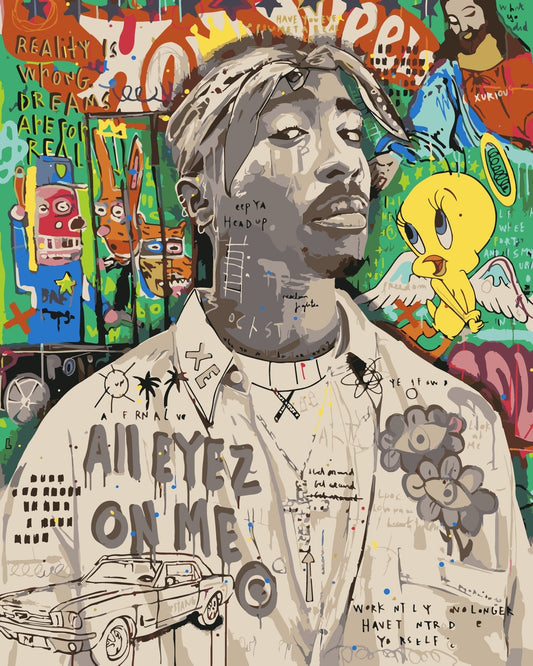 PAINT BY NUMBERS | POP ART TUPAC
