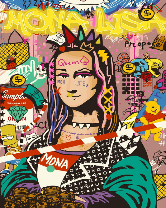PAINT BY NUMBERS | POP ART MONA LISA