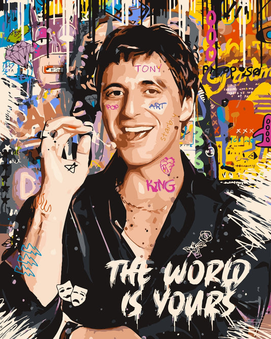 PAINT BY NUMBERS | POP ART SCARFACE