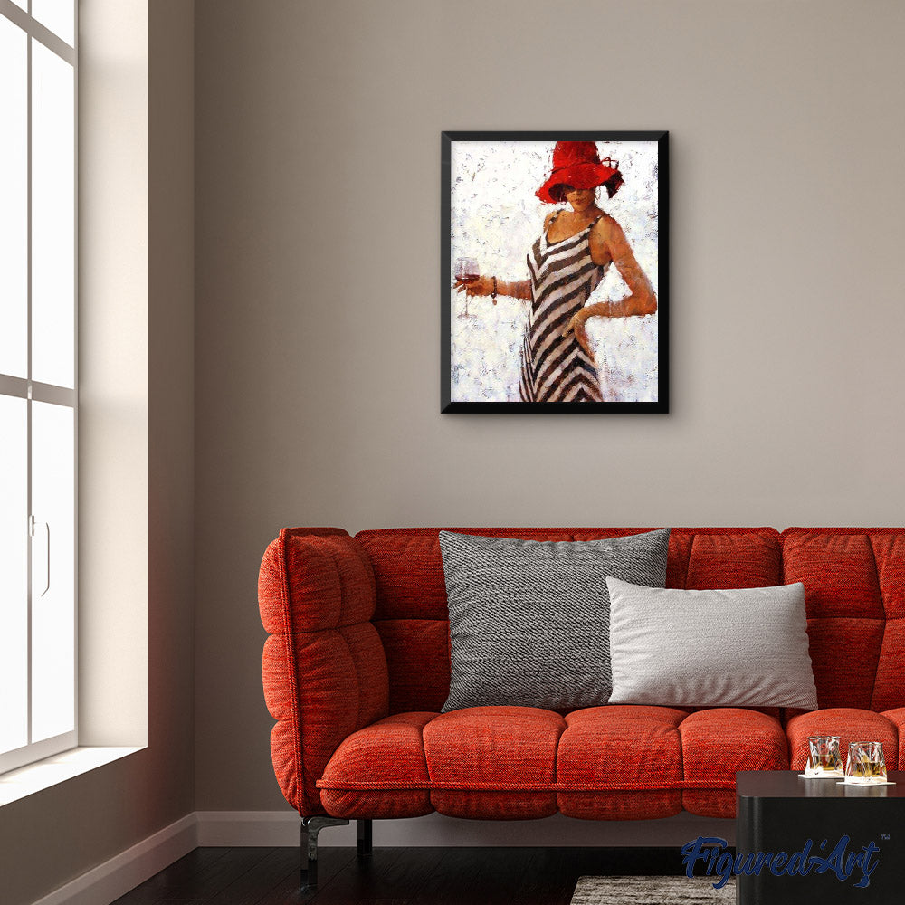 Woman drinking Wine