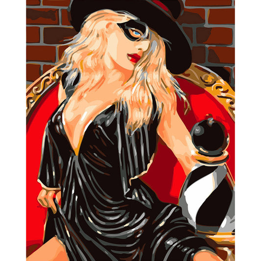 Woman in Black Dress