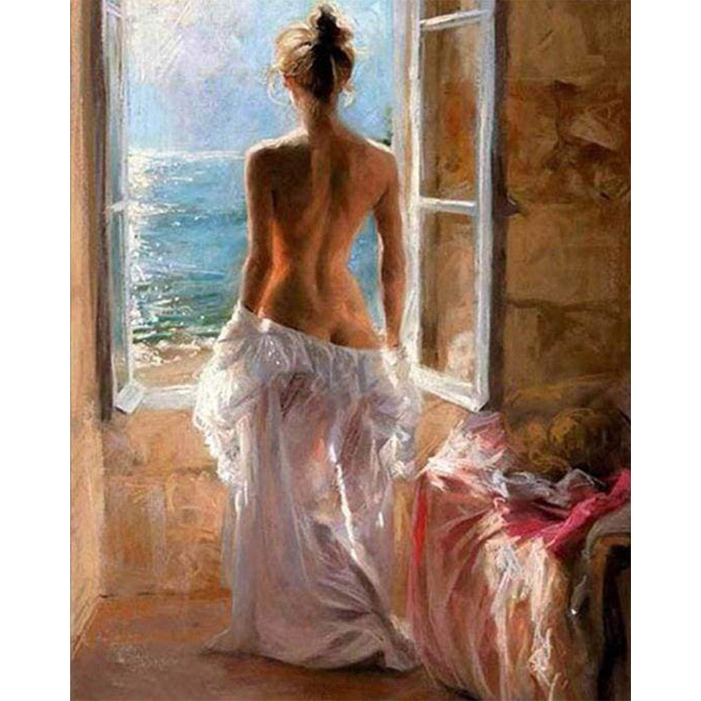 Naked woman and Sun