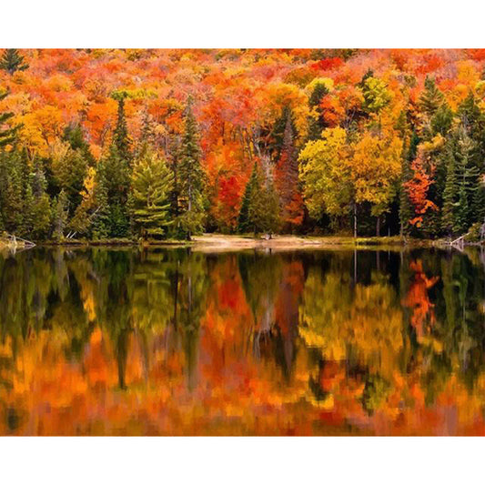 Lake Reflection in Autumn