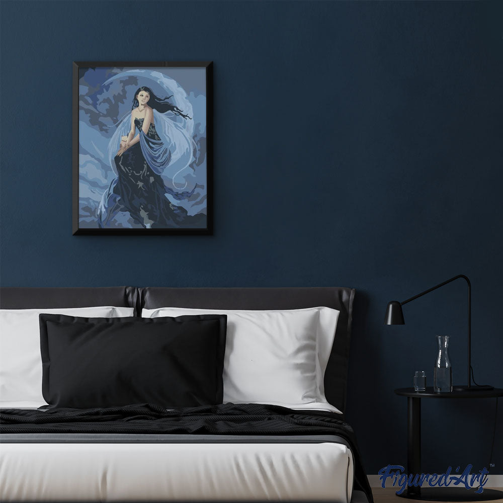 Woman and Moon