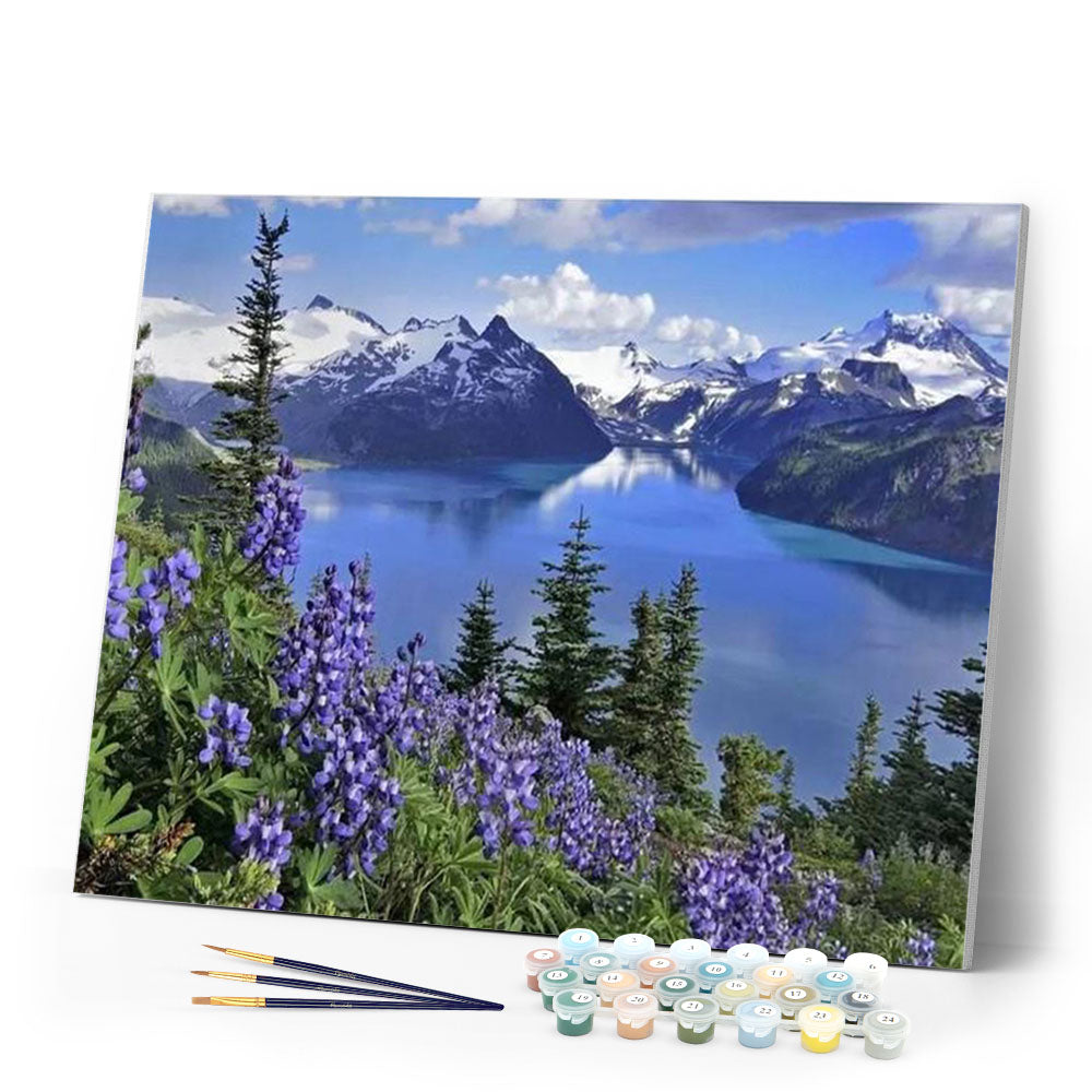 Flowers and Mountain