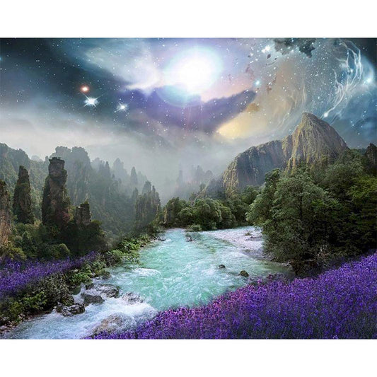 Wild River and Full Moon