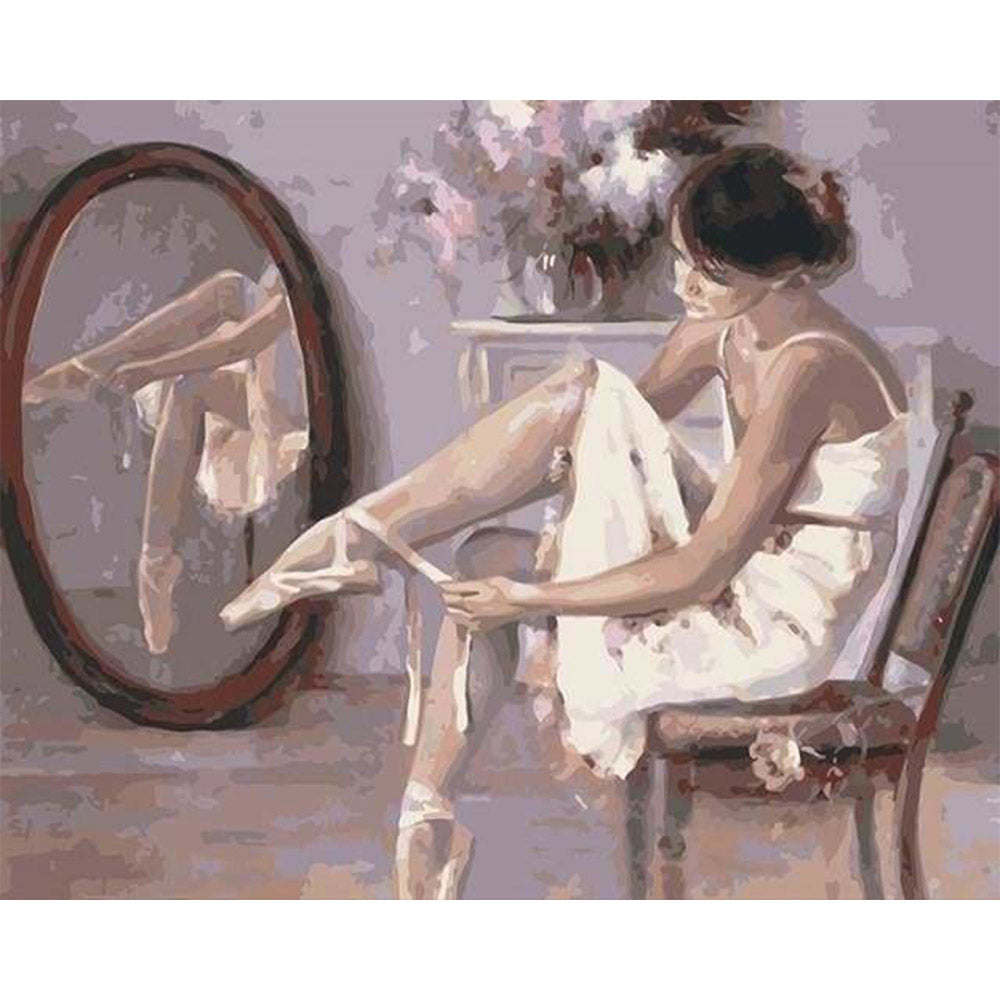 Preparing ballerina shoes