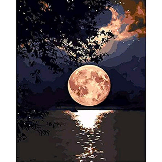 Moon Reflection on the Lake