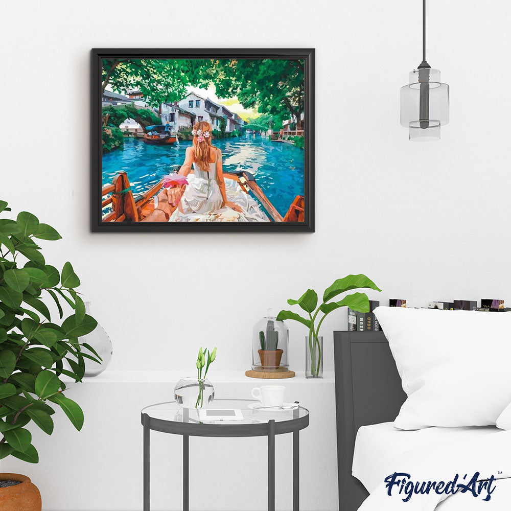 Romantic Stroll Newlyweds