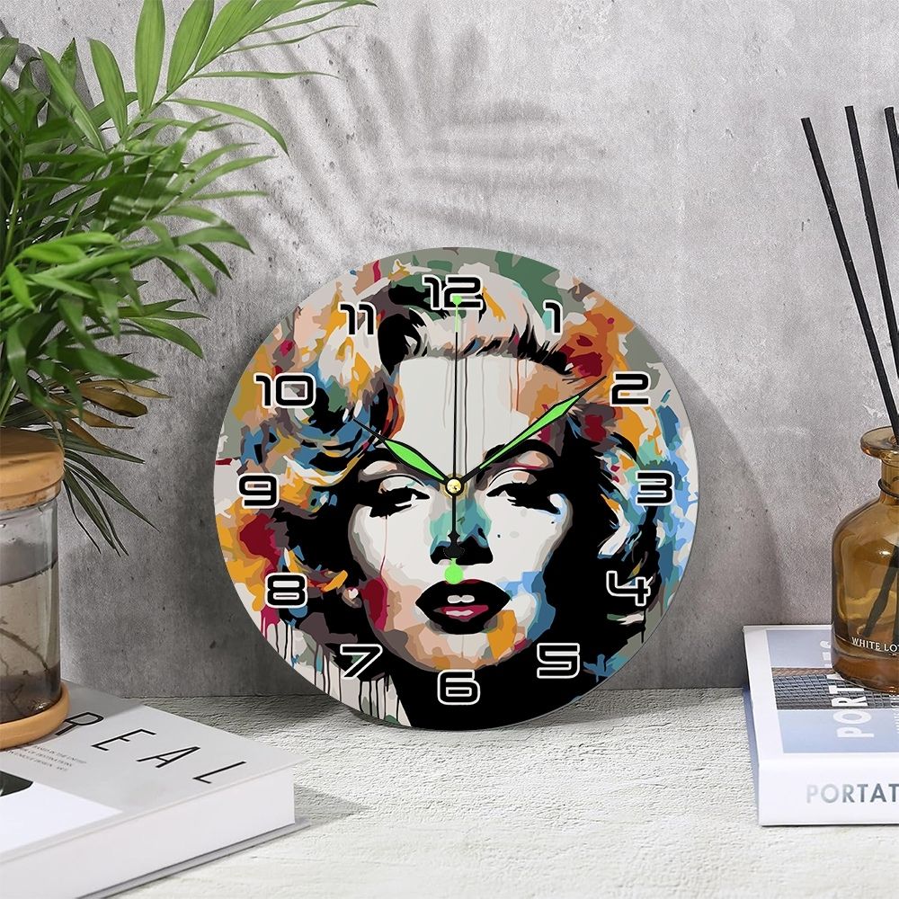 Paint by Numbers Clock - Marilyn Portrait