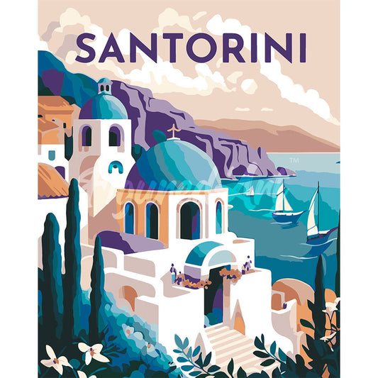 Travel Poster Santorini