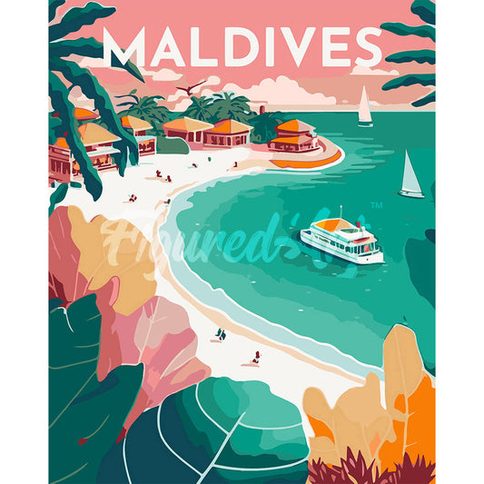 Travel Poster Maldives