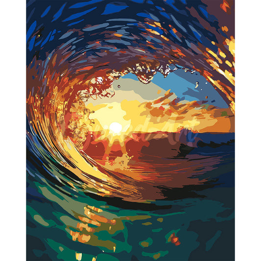 The Wave and Sunset