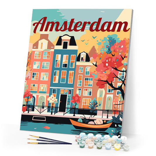 Travel Poster Amsterdam in Bloom