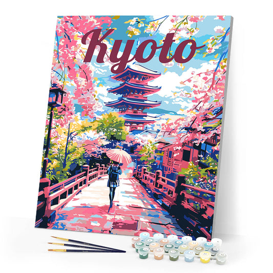 Travel Poster Kyoto in Bloom