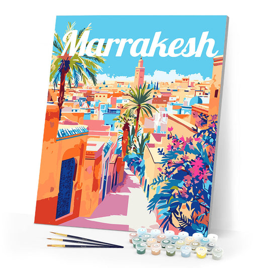 Travel Poster Marrakesh Morocco