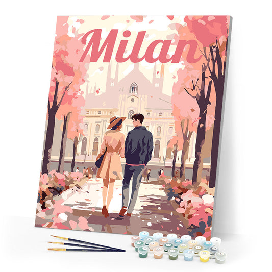 Travel Poster Milan in Bloom