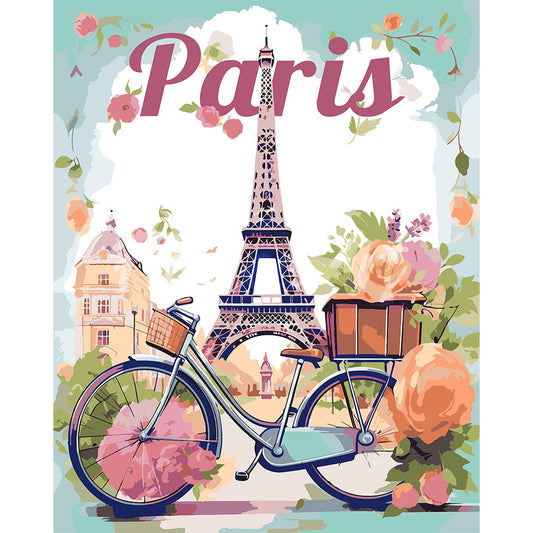 Travel Poster Paris in Bloom