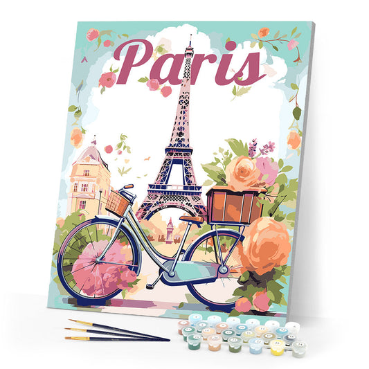 Travel Poster Paris in Bloom