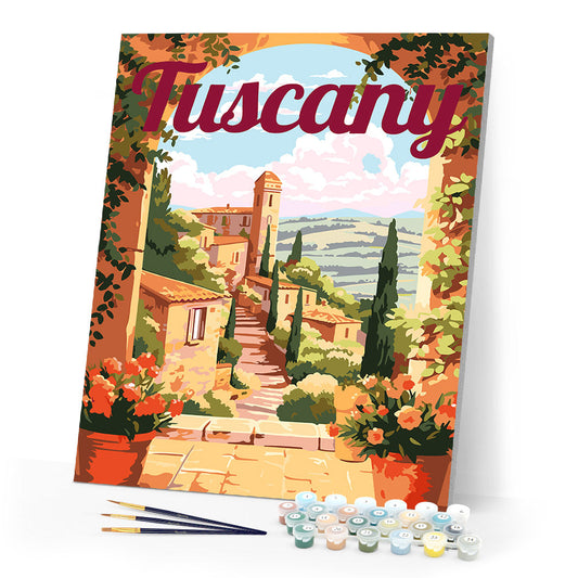 Travel Poster Tuscany in Bloom
