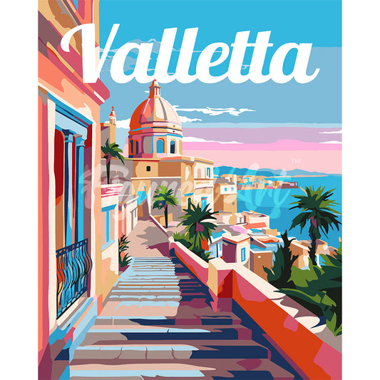 Travel Poster Valletta Malta