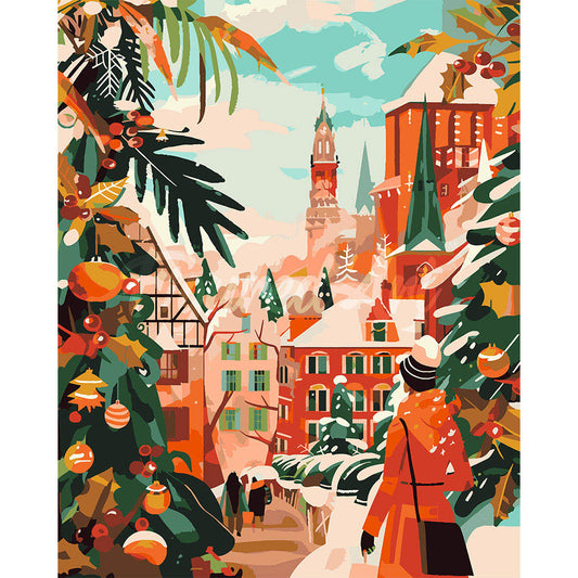 Holiday Market Scene