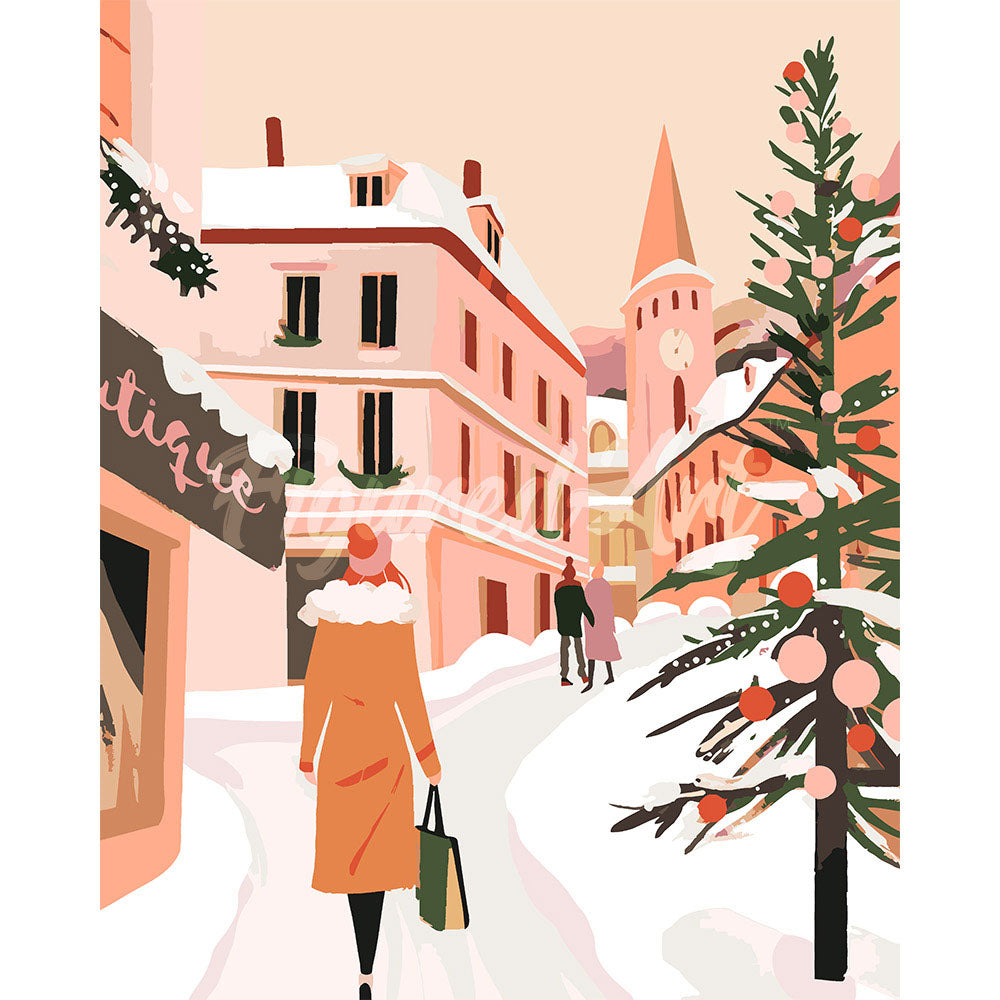 Snowy Shopping Day