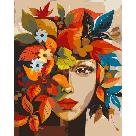 Picasso-Inspired Fall Flora Face