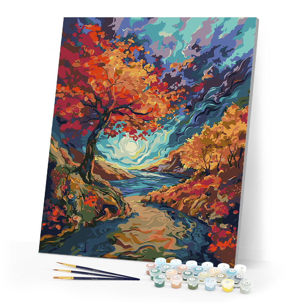 Van Gogh-Inspired Surreal Fall