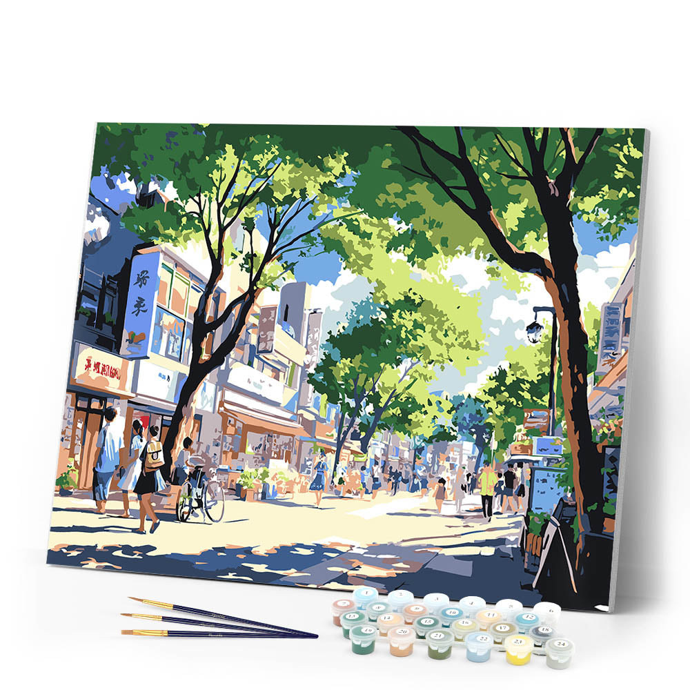 Local Market Street in Japan