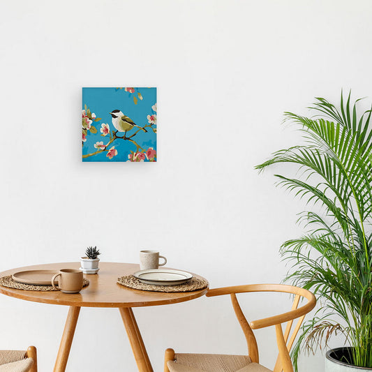 Mini Paint by numbers 8x8 framed - Birds Painting