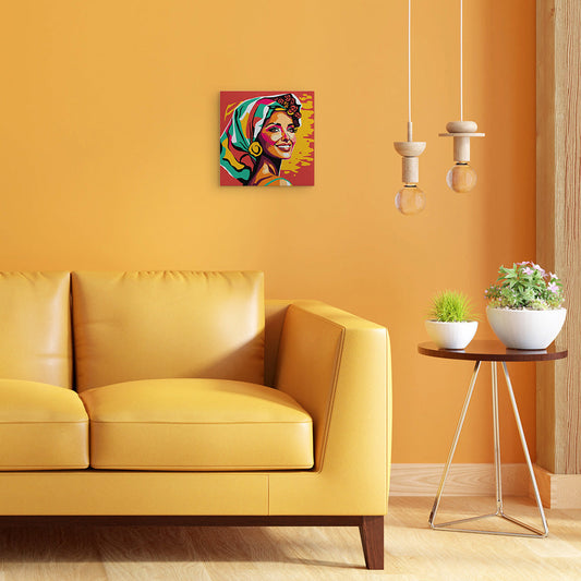 Mini Paint by numbers 8x8 framed - Exotic Beauty Pop Art