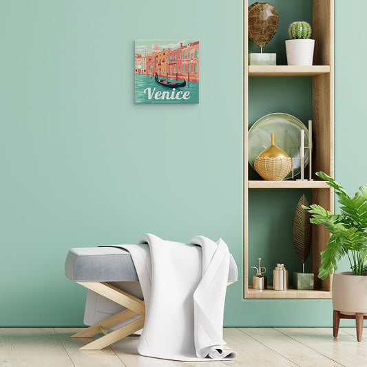 Mini Paint by numbers 8x8 framed - Travel Poster Venice