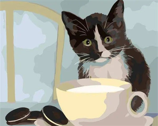 Breakfast Time Cat
