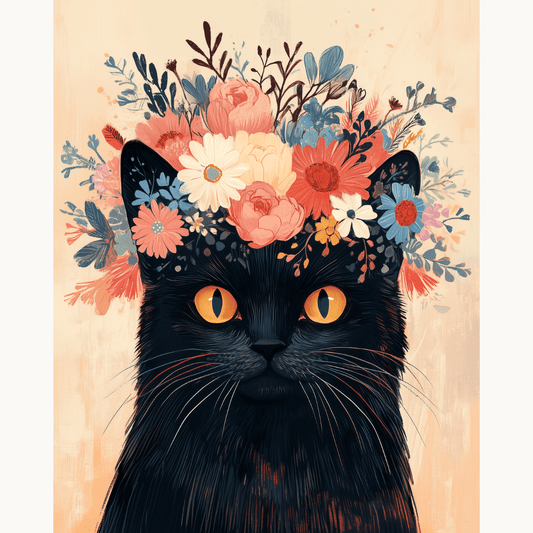Flower Crowned Cat