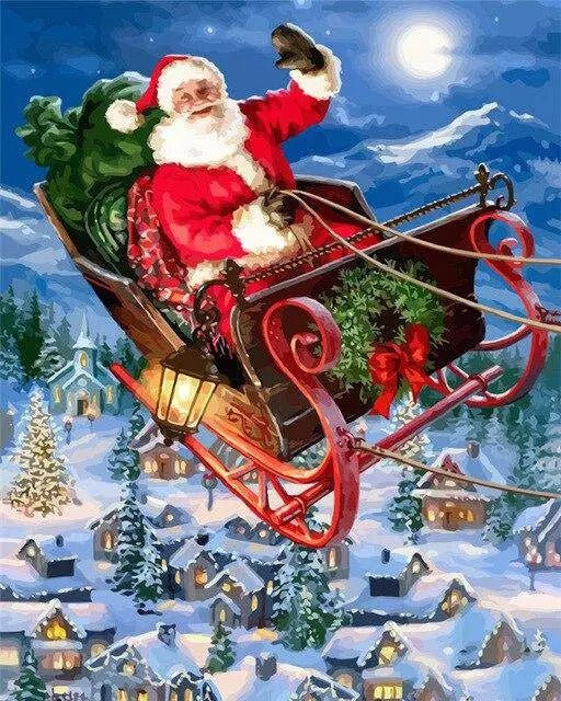 Santa Claus Flying