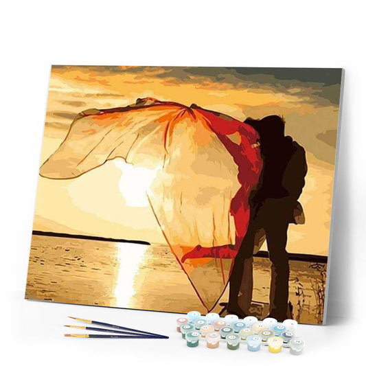 Romantic Love near the seaside