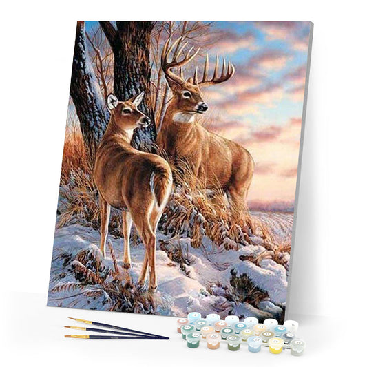 Deers during Winter