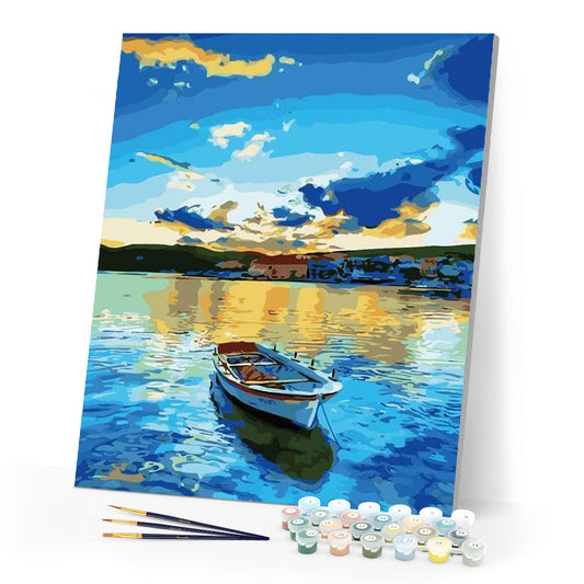 Small boat at Sunrise