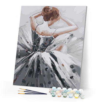 Dancer and Grey Dress