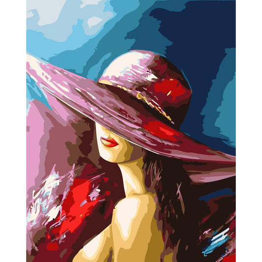 Attractive woman with hat
