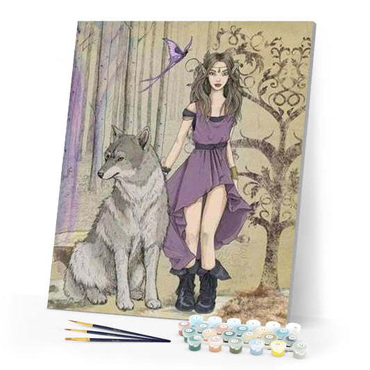 Sexy Woman and her Wolf
