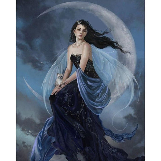 Woman and Moon
