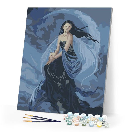 Woman and Moon