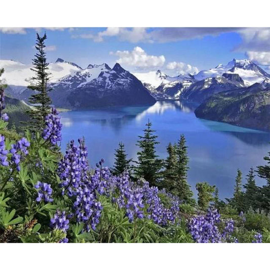 Flowers and Mountain