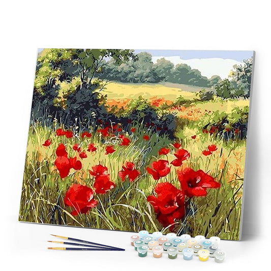 Field of Poppies in the countryside