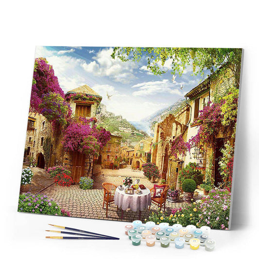 Breakfast in a Mediterranean village
