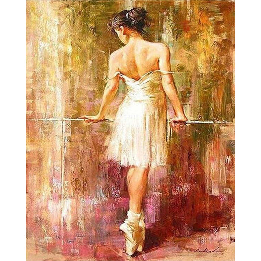 Ballerina preparing
