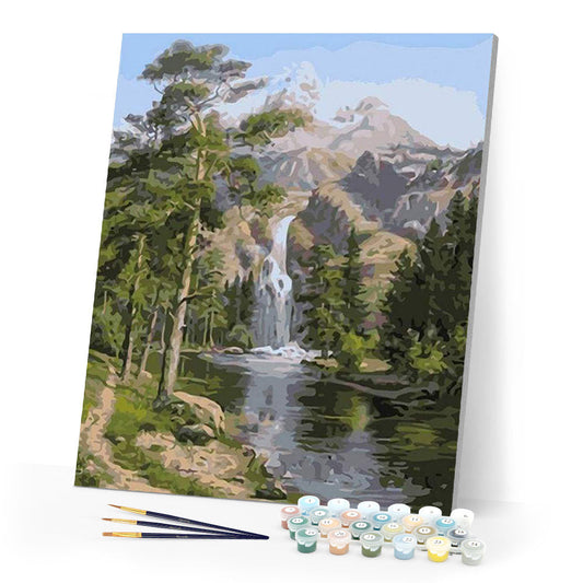 Waterfall near the mountain