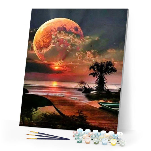 Full Moon and beach front